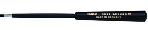 Bahco 7372I-3-80 Electronic-Slotted Screwdriver, Multi-Colour, 165 mm 0.5 x 3.0 x 80 mm
