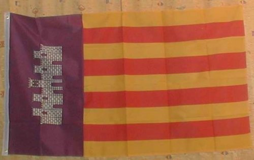 Flaggenking Mallorca - Inselflagge Flaggen/Fahnen, Mehrfarbig, 150 x 90 cm