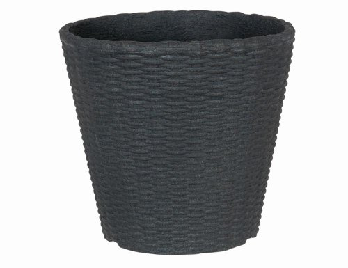 Geli 135 040 38 Flechttopf rund, Durchmesser 40 cm, 40 x 35 cm, anthrazit