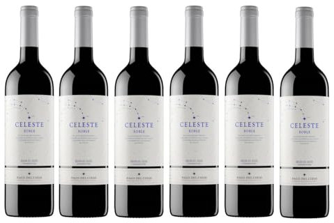 Pago del Cielo Celeste Roble, Tempranillo, Vino Tinto - 6 botellas de 75 cl, Total: 4500 ml