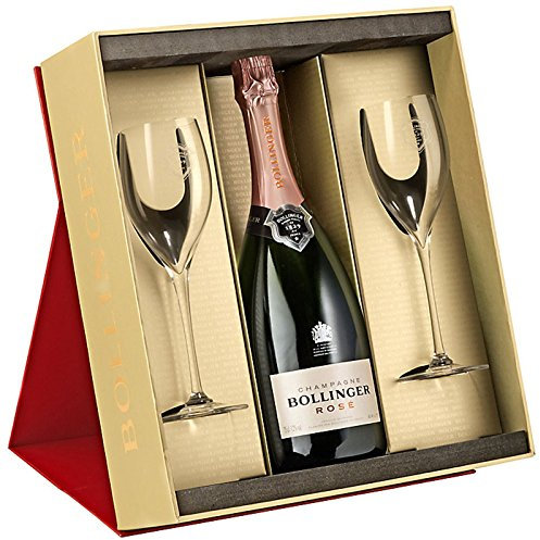 Bollinger Rose Gift Set with 2 Glasses NV 75cl
