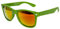 Ciffre EL-Sunprotect® Sonnenbrille Nerdbrille Brille Nerd Feuer Verspiegelt Grün UV400