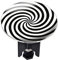 WENKO 21415100 Waschbeckenstöpsel Pluggy XL Manic - Abfluss - Stopfen, fluoreszierend, Messing, Kunststoff, Durchmesser 6,2 x 6,5-9,5 cm
