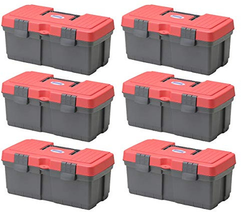 6x Profi Werkzeugkoffer Alpha 16 NEU 13L aus Kunststoff für Werkstatt, Handwerker & Heimwerker 6er Set