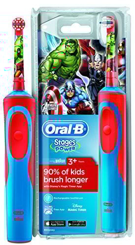 Oral-B Stages Power Kids Electric Toothbrush Featuring Marvel Avengers Characters