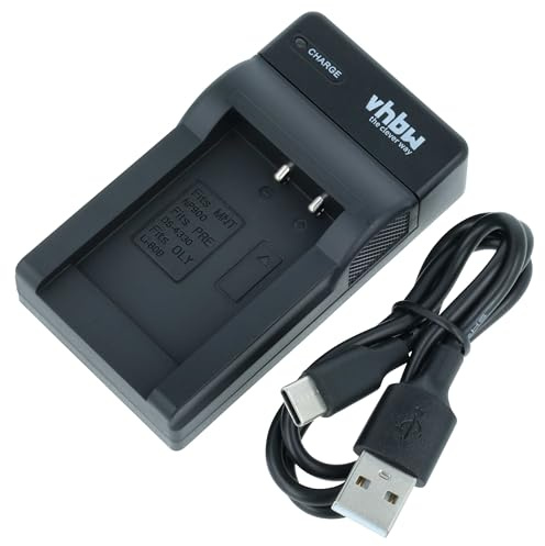 vhbw USB-C Ladegerät kompatibel mit Minolta Dimage E40 | E50 Kamera - Ladeschale + USB-C Kabel Ladeanzeige