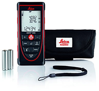 Leica DISTO X310 – robusto metro laser con Bluetooth (associazione tramite app) per le misure indirette della distanza e dell'altezza nelle condizioni difficili (utilizzabile negli ambienti interni)
