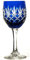 Set 6 bicchieri da vino colorati in cristallo al piombo blu