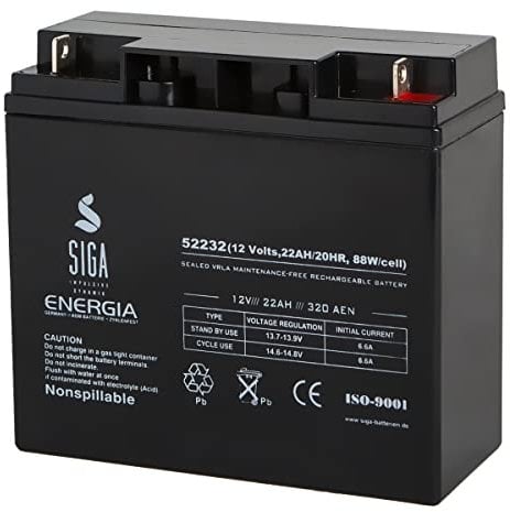 SIGA Blei Akku 6V, 12V AGM VRLA (12V 22AH)