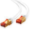 IBRA CAT.7 Ethernet Gigabit Lan network cable (RJ45) 10/100/1000Mbit/s Patch cable UTP compatible with CAT.5/6 Switch/Router/Modem/Patch panel/Access Point/patch fields White - 2m