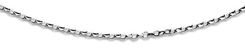 DUR Schmuck geschliffene Ankerkette 45cm, Silber 925/- rhodiniert (K2246.45)