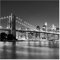 Vliestapete – Nighttime Manhattan Bridge II – Wandbild quadratisch