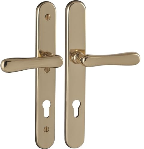 SH-Drückergarnitur ELEGANT/22 - auf Schild PZ88, TS-80, ohne Kzs., poliert ÖNORM
