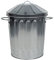 CrazyGadget® Small Medium Large Extra Large Galvanised Steel Metal Dustbin Kitchen House Garden Storage Unit Bin (15L)