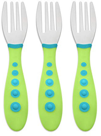 NUK First Essentials Lot de 3 fourchettes à couverts pour enfants (la couleur peut varier)