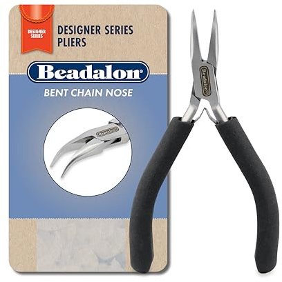 Beadalon Stainless Steel Bent Chain Nose Pliers