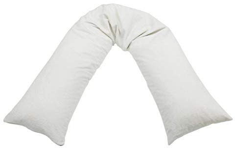 Bezug für Seitenschläferkissen/Stillkissen 200 x 35 cm (Frottee Weiss)