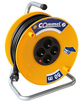Commel Kabeltrommel 4-fach 50m H05VV-F 3G1,5
