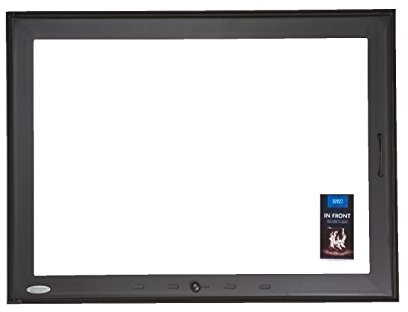 HotFireDoor Puerta para Chimenea de Leña, Cristal Vitroceramico y Regulador de Entrada de Aire, +Eficiencia de Temperatura y Seguridad de la Combustion. Sin Obras. Tamaño 65x50Cm. Tirador Izquierda