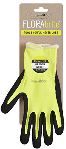 Burgon & Ball FloraBrite Gardening Gloves, Medium/Large, Yellow