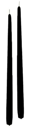 CERERIA DI Giorgio risthò Kerzen konisch-Kerzenhalter, Wachs, Schwarz, 2.2 x 40 cm, 6 Stück