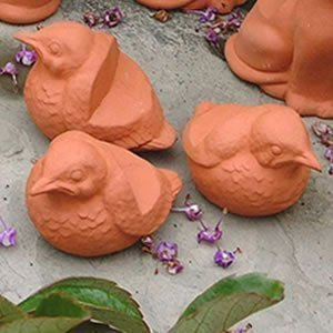 Weston Mill Pottery Terracotta Bird Pot Feet (set of 3)