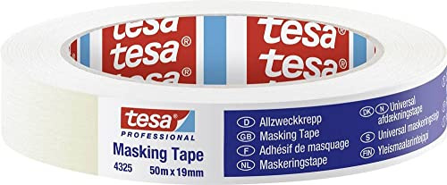 tesa 42282 04325-00000-01 Kreppband Krepp Beige (L x B) 50m x 19mm, 3 Stück