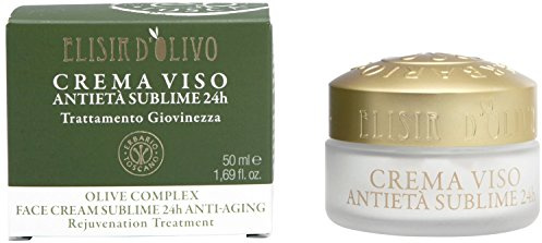 ERBARIO TOSCANO - Crema Viso Antietà Sublime 24h Elisir d'Olivo 50ml | Olio Extra Vergine di Oliva Bio Toscano IGP e Olea-Tech Formula