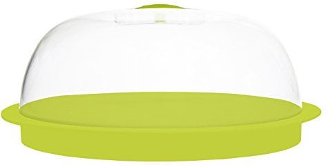 GIO'STYLE Kuchenplatte aus Kristall-Polystyrol und Polypropylen, Grün, Elegant, Kuchenstand, 257423011, 0.57 kg, 4er Pack