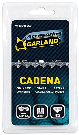 Garland 7103805053 - Cadena 3/8’’ b.p.-0.050’’ - 53 Eslabones para Motosierras