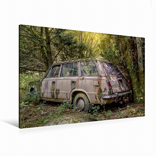 Premium Textil-Leinwand 120 x 80 cm Quer-Format Rostlaube - Lada WAS 2102 | Wandbild, HD-Bild auf Keilrahmen, Fertigbild auf hochwertigem Vlies, Leinwanddruck von Carina Buchspies