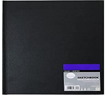 Daler Rowney Einfaches Skizzenbuch, gebundenes Exemplar, A4-Format, extra weiß, 100 g, 110SH
