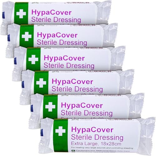 Safety First Aid Group Group HypaCover Sterile Dressing Bandage - Extra Large 18 x 28 cm (Pack of 6)