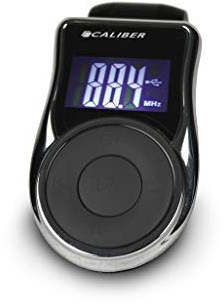 Caliber FM -Transmitter - 12 -V -Zigarettenauto -Ladegerät - Aux -Input - Auto -Radio -Musikzubehör - PMT302-1 USB -Ladeanschluss - Fernbedienung - Schwarz - 128 x 40 x 33 mm