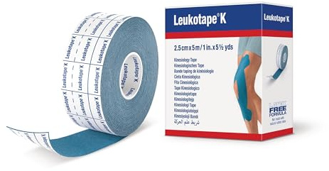 Leukotape K Kinesio Tape 2,5cm x 5m blau Sport Physio Finger Rolle
