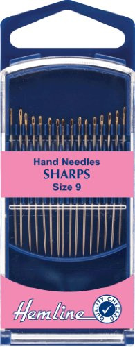 Hemline Premium Hand Needles Sharp Size 9 H288G.9
