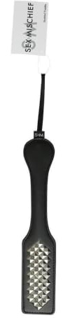 SPORTSHEETS - SEX & MISCHIEF: Studded Impression BDSM Spanking Paddle (Black, 12.5 in)