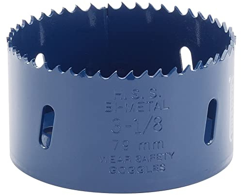 Draper 34767 Expert HSS Bi-Metal Hole Saw Blade, 79mm, Blue