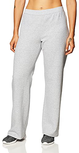 Hanes Women's EcoSmart Open Bottom Leg Sweatpants,Light Steel,X-Large