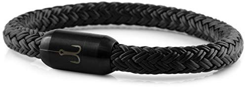 Fischers Fritze Armband Segeltau Torpedomakrele schwarz - Handgemacht im Geschenkkarton I Maritim & Wasserfest (24)