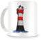 Samunshi® Roter Sand Leuchtturm Tasse Kaffeetasse Teetasse Leuchtfeuer