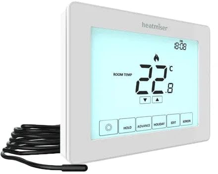 Heatmiser Touch-E Programmable Touchscreen Thermostat for Electric Floor Heating