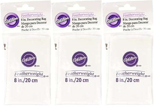 Wilton 8 Featherweight Cake Decorating Icing Frosting Piping Pastry Bag (3Pack)