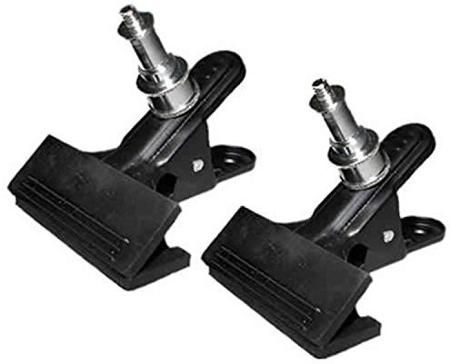 DYNASUN 2X Studioclip Federklemme Hintergrund Klemme 5/8 Spigot und 1/4 Gewinde schwarz, 2xA280