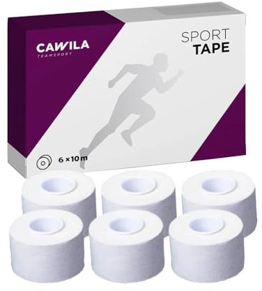Cawila 6 Rollen Sporttape Premium, Weiá, 3.8 cm x 10 m, 01330201