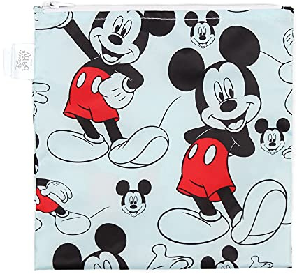 Bumkins Wiederverwendbare Snackbeutel (Groß) - Mickey Mouse Blue Large