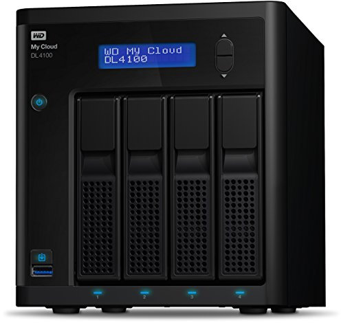 WD WDBNEZ0080KBK-EESN My Cloud DL4100 Network Attached Storage Business Series, 8 TB