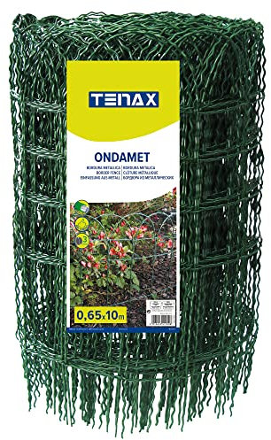 TENAX Ondamet 0,65x10 m Bordura per Giardino, Delimitazione ad Archi in Ferro Plastificato, Altezza 65 cm, Lunghezza 10 m