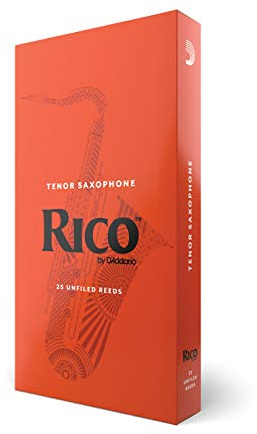 D’Addario Woodwinds - Rico Tenor Sax Reeds - Tenor Saxophone Reeds - Tenor Reeds Crafted for Beginners, Students, Educators - Strength 3.0, 25-Pack