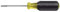 Klein Tools 612-4 Schraubendreher, Flachkopfklemmen-Schraubendreher, 1/8 Zoll Schrankspitze, 4 Zoll Rundschaft, TB-DIN